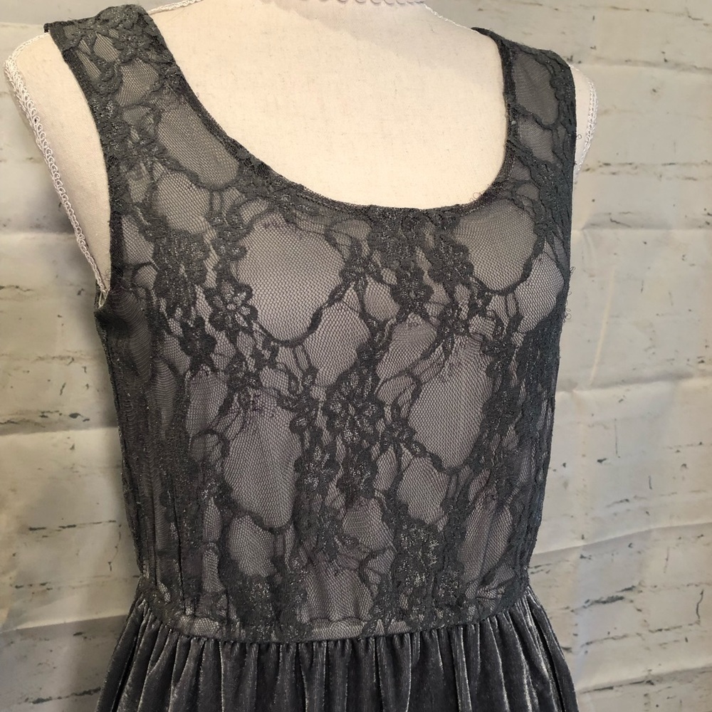 New Price! Red Camel Lace Overlay Mini Dress - Picture 3 of 7